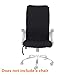 Produktbild Zerodis L/M/S Stretch abnehmbare waschbar Drehstuhl Protector Cover Boss Sessel Computer Sitz Slipcovers für Office Dekoration(Black S)