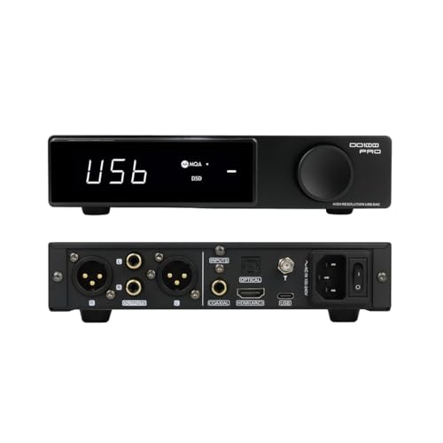 SMSL DO100 PRO HiFi Balanced DAC with 2X ES9039Q2M & XMOS XU316, 768kHz/DSD512 USB Audio MQA Decoder Preamp, Bluetooth 5.1/Opt/Coax/HDMI ARC Input, RCA/XLR Digital-Analog Converter for PS5/Amp