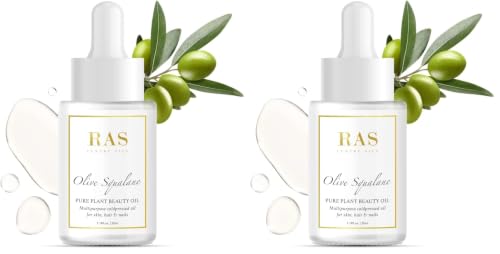 Image of RAS Luxury Oils Olive Squalane Pure Plant Beauty Oil | For Hair, Skin & Nails | Lightweight, Reduces Fine Lines | Rich in Vitamins & Antioxidants | Natural and Organic, Cruelty Free, 35ml (Pack of 2)