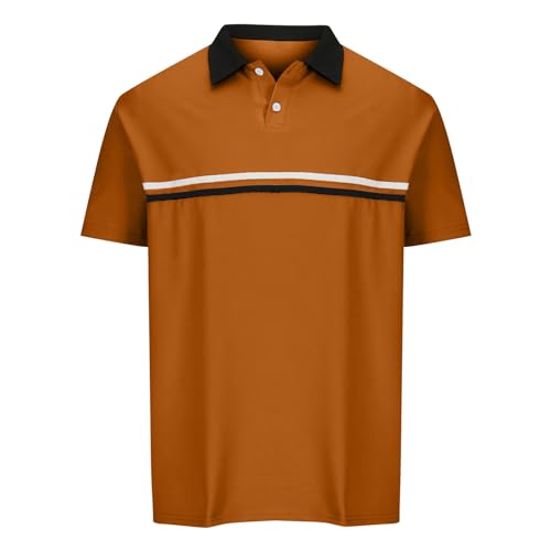 Men's Golf Shirts Big and Tall Short Sleeve Quarter-Zip Henley Pullover Tops Casual Summer Beach Loose Pullover3