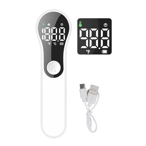 Termómetro para adultos | Detector infrarrojo para - Dispositivo digital de medición sin contacto con modo 2 en 1 para la parte delantera y objetos para atención pediátrica doméstica y hospitalaria