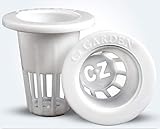 100 Pack - 1 inch Net Pots Cz All Star Round Heavy Duty Cups Wide Lip Design - Hydroponics Slotted Mesh