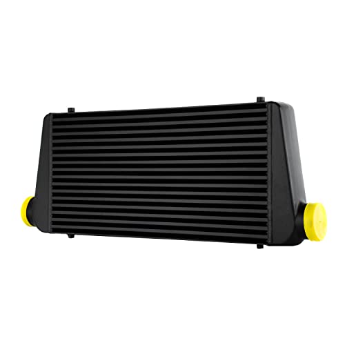 Hkautopart 1000Hp 23.6"X11.8"X3.9" Aluminum Turbo Intercooler 3" Inlet/Outlet 76Mm 5-50Psi Black Universal #TOP4