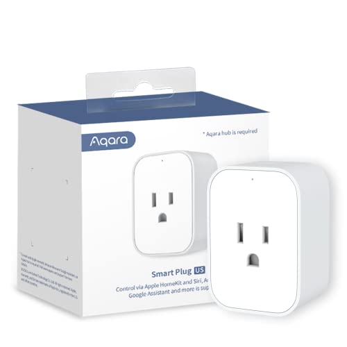 Aqara Zigbee Smart Plug with Energy Monitoring,Overload Protection,Scheduling and Voice Control, 15A Outlet Compatible with Alexa, Google Assistant, and Apple HomeKit Compatible