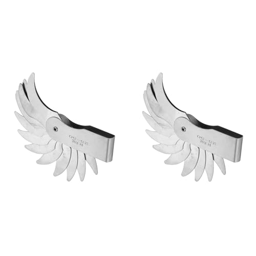 Marhynchus 2Pcs Stainless Steel Radius Fillet, Internal External Concave Convex Measuring Tool R1-100 MM, Very Useful for Tool and Die Makers