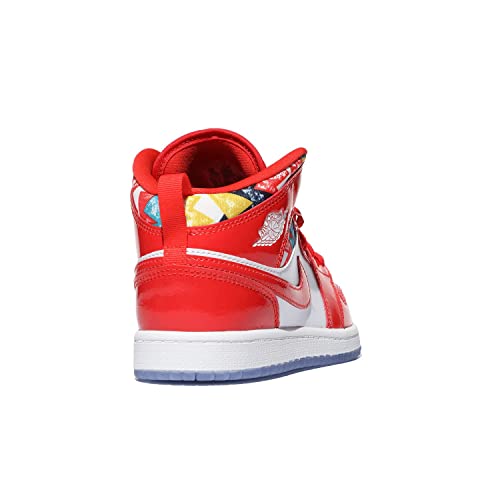 Jordan Boy's 1 Mid SE (Little Kid) Chile Red/White/Pollen/Armory Navy 2 Little Kid M3