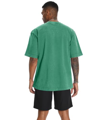 Image of Oversized Tshirts for Men Short Sleeve Vintage Washed Basic Loose Tees