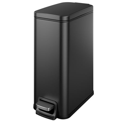 TINGIC Trash Can Small Pedal Type Trash Capacity 1.6Gallon/6liter Steel