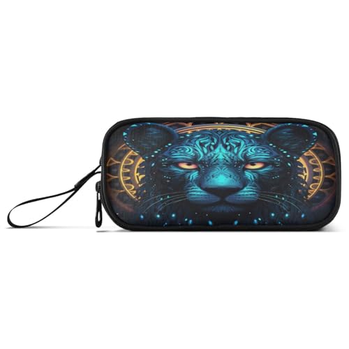 Ghepardo Chiaro Astuccio per Matite per Penne Studenti per Scuola Ragazze Della fantasia blu
