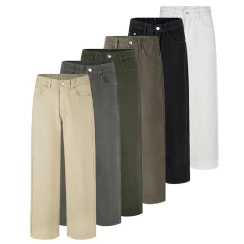 Men’s 6-Color Straight Leg Loose Jeans 2025 Trend Simple and Versatile Fashion Korean Version3