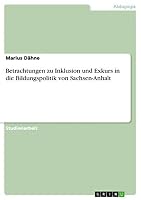 Betrachtungen zu Inklusion und Exkurs in die Bildungspolitik von Sachsen-Anhalt 3668757704 Book Cover