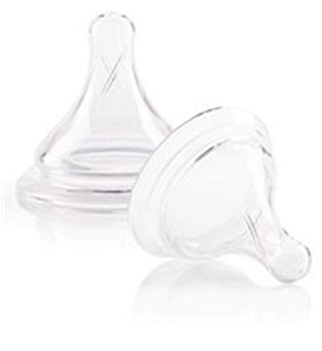 Joovy Boob Nipples with Elongated Shape to Mimic Mom and Available in 5 Flows Including X-Cut Extra Fast Flow for Thicker Foods - Compatible with Joovy Boob Bottle Line (Clear, X-Cut, 2 Count)
