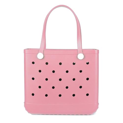 Sac de plage en caoutchouc imperméable et lavable - Bleu eau, taille M