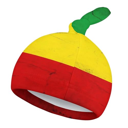Meaudiwes Fashion Kids Baby Hat Soft Newborn Hats for Girls and Boys Caps 0 to 6 Months Red Yellow Green Rasta Flag
