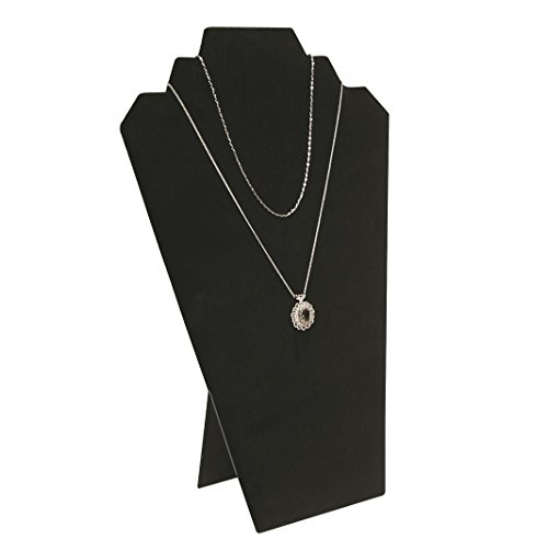 6 Black Velvet Necklace Easel Jewelry Displays 12.5