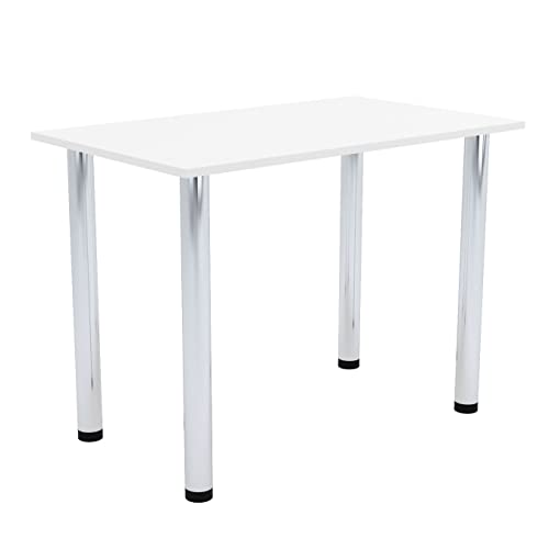 AKKE Esszimmertisch 100 cm x 60 cm Esstisch Kleiner Tisch Küchentisch Schreibtisch Dining Table Esszimmermöbel Chrombeine