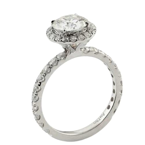 Bague en moissanite et argent 925 massif, un éclat prestigieux certifié VVS pour femme VVS