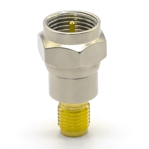 Conector coaxial SMA hembra a Tipo F macho, pack x2 miniatura 4