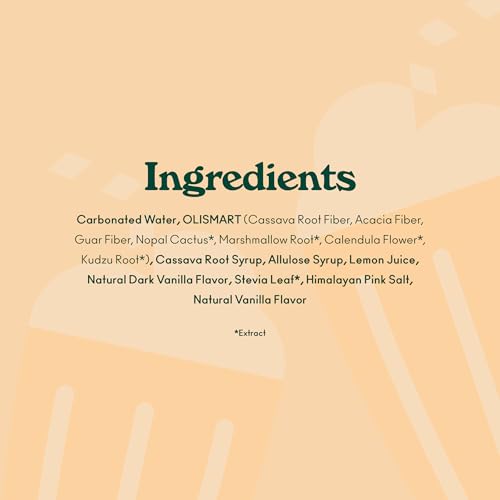 Image of OLIPOP Prebiotic Soda Pop,Cream Soda,Pantry Pack Packed with Prebiotics,Fiber,and Botanicals,Gluten Free,Vegan,GMO Free,12oz,(Pack of 24)