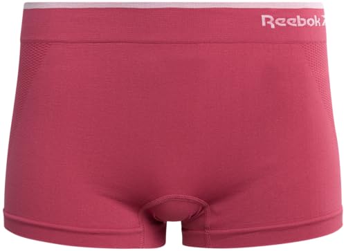 Reebok Damen Jungen Shorts Unterwäsche – 5er-Pack Stretch Performance Boyshort Panties – Nahtlose Unterwäsche für Frauen (S-XXL), Fuchs/Handschuh/Lotusfeige/Denim/geschwärzte Perle, XS