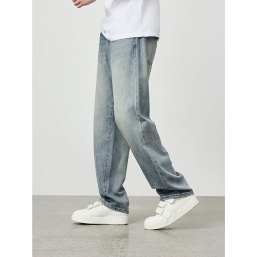 Men's Straight Leg Loose Denim Pants3
