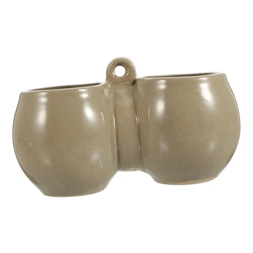 Cabilock Ceramic Seasoning Jar Sauce Storage Pot for Salt Pepper Cumin Easy to Clean Kitchen Container Vintage Design for Home Restaurant Use