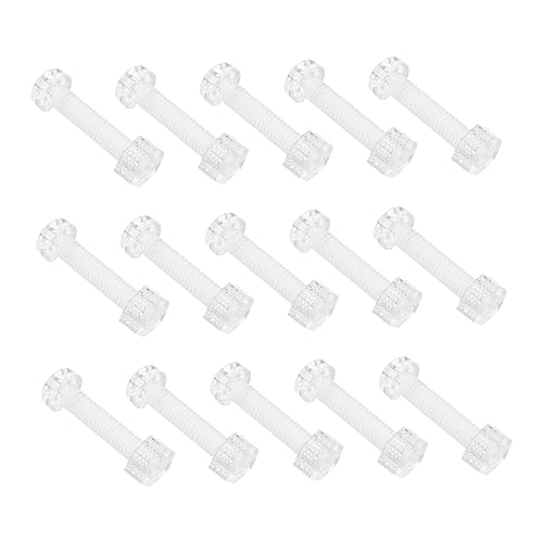 Hohopeti 30pcs Acrylic Screws Set Professional Screw Nuts Bolts Kit Dowel for Wood Projects