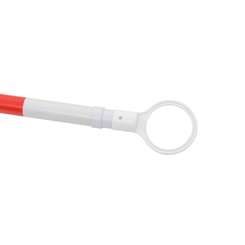 Barre rétractable en Plastique pour cônes de signalisation, Longueur Ajustable 116-197 cm, Lot de 2, Bandes réfléchissantes, idéale pour sécurité routière, Parking et Zone de Chantier