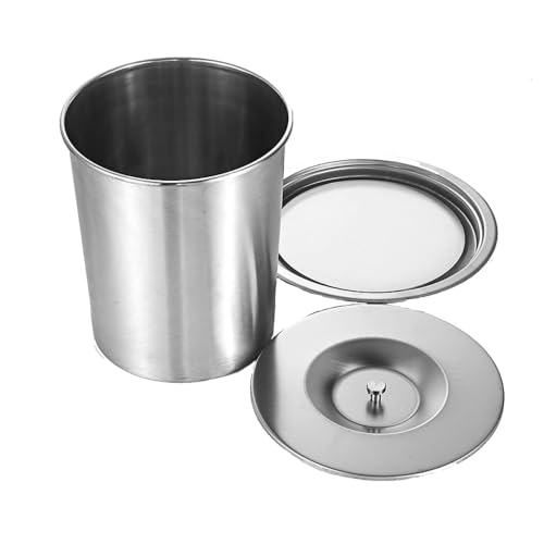 GUTUYEHKEA Gabinete de Cocina Encimera Bote Basura Incorporado Acero Inoxidable en el Bote encimera con Tapa Superior Cubo Superficie cepillada,-8L