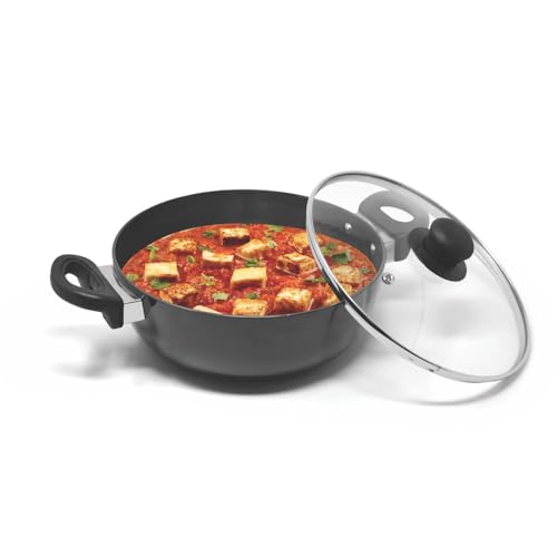 Image of Signoraware Opulent Non Stick Kadhai 24cm | Non-Stick Coating Allows Oil Saving | Heat-Resistant Grip | Gas & Induction Compatible | Perfect for Deep Frying, Sauteing & Stir-Frying (3 LTR | Steel)