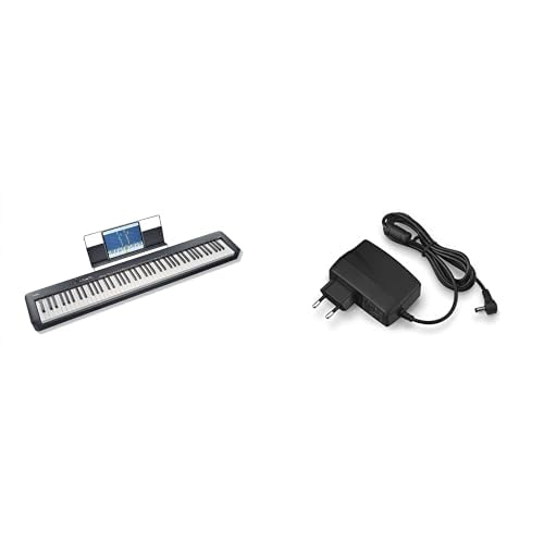 Casio CDP-S110 Black Digital Piano with AD-E95 Power Adapter