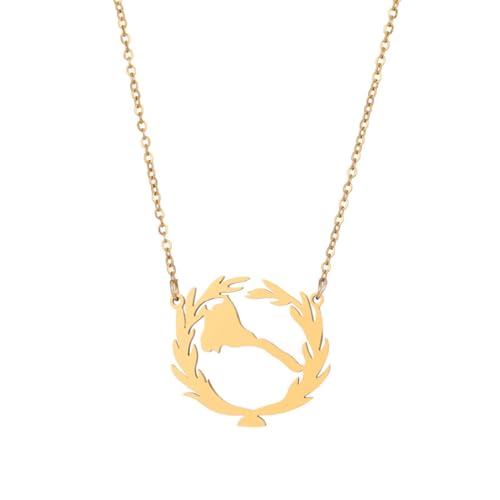 Macracrua Collier léger avec pendentif en forme de carte ou tigrinya - Bijou unisexe minimaliste, 45+5cm Chain, Acier inoxydable, Pas de pierre précieuse