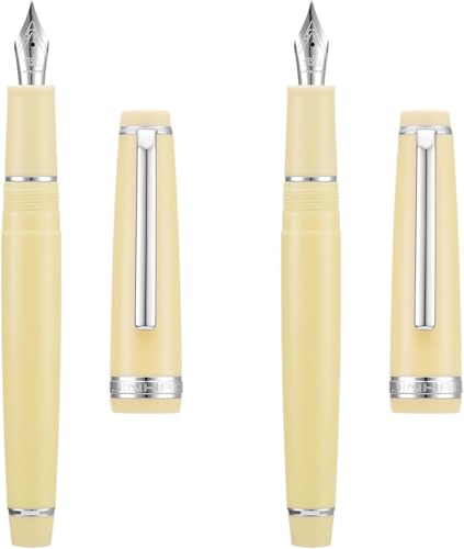 Stylo-plume F de luxe en résine et attributs dorés, instrument d'écriture fluide