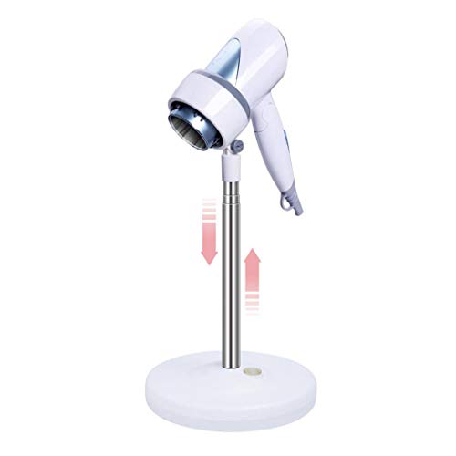 WUZJ Hair Dryer Holder Stand Stainless Steel 360 Degree Rotating Lazy Hair Dryer Stand Adjustable Height for Hair Drying