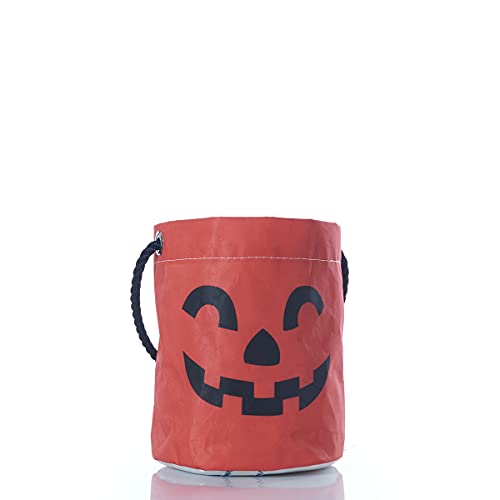 Sea Bags Recycled Sail Trick-or-Treat Jack O' Lantern Bucket Halloween Bag Hand-Made Made in The USA