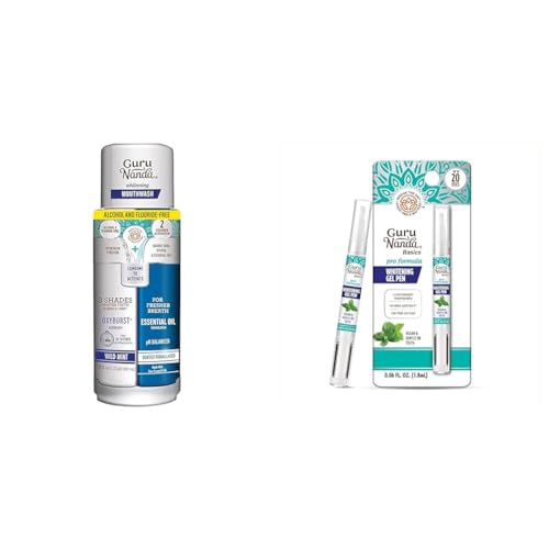 GuruNanda Teeth Whitening Bundle: 20 Fl Oz Dual Barrel Oxyburst Mouthwash (Wild Mint) & 0.06 Fl Oz Whitening Pen (20 Uses) image 2