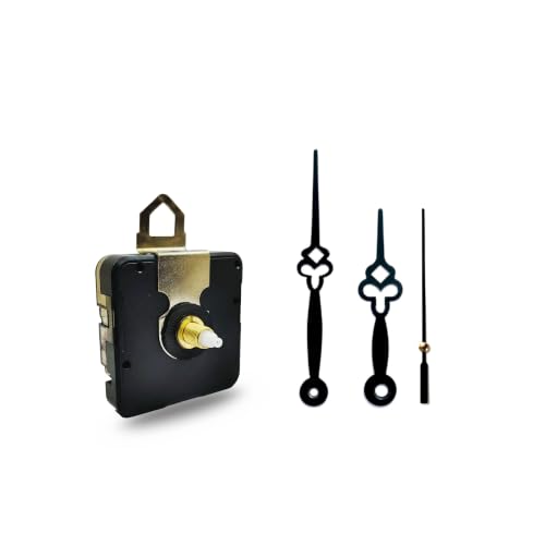 Image of 18mm Sweep and Silent Clock Machine and Black Small Metal Hands | Non-Ticking Battery Operated Clock Movement Replacement for DIY Resin Clocks