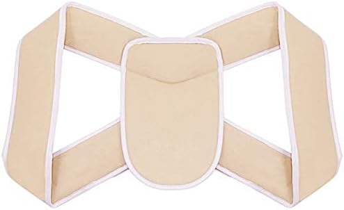 Posture Corrector Adjustable Corset Spine Support Belt Poor Posture Corrector Back Shoulder Posture Correction Brace Orthotics Belt Back Brace (Color : Beige, Size : Small)