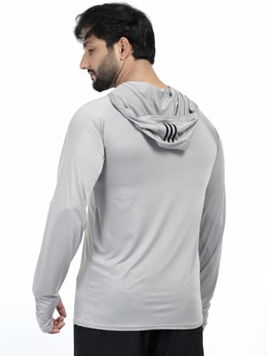 Image of Diamond Fashion Men's Gym Hoodie Jacket | Lightweight Stretchable Activewear for Workout, Running & Fitness | Quick Dry Full Zip Sports Hoodie for Men