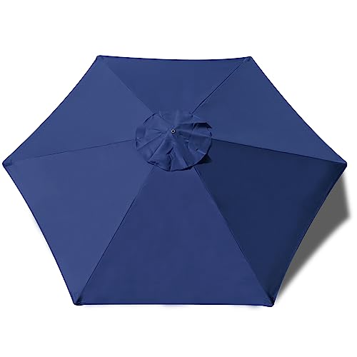 Eliteshade Usa Sunumbrella 7.5Ft Replacement Covers 6 Ribs Market Patio Umbrella Canopy Cover (Canopy Only) (Navy Blue) #TOP11