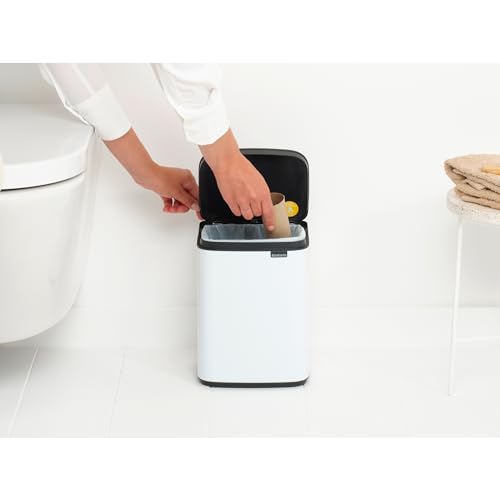Caneca de basura Brabantia Bo XS Lift Open 4 L blanca miniatura 6
