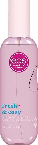 eos Cashmere Body Mist, Fresh & Cozy, Body Spray for Women, Hair Mist, Moisturizing, Hyaluronic...