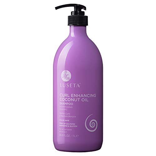 Image of Luseta Curl Enhancing Coconut Oil Shampoo for Dry Damaged Hair, Restore Bounce & Define Curls, 33.8Oz, Prevent Breakage