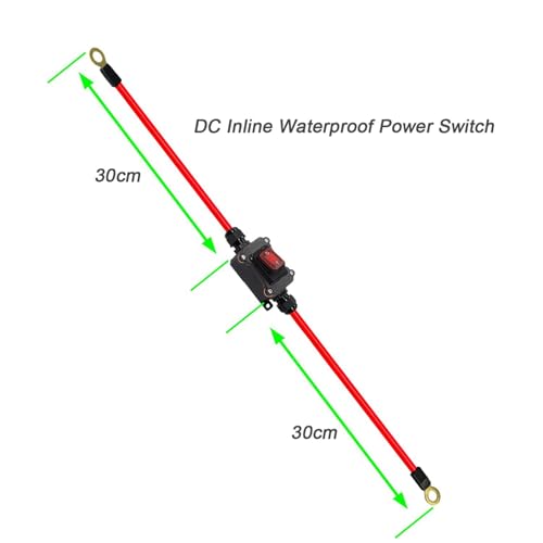 Interruptor de cableado DPST de 12V y 25A estanco IP65 7