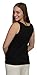 Gentle Touch Post Mastectomy Recovery Camisole- Includes Drain Pockets and Breast Forms Black