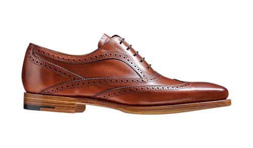 Image of BARKER Turing Men's Handmade Leather Brogue Oxford Dress Shoes - Timeless Elegance & Superior Craftsmanship for Formal & Business Wear