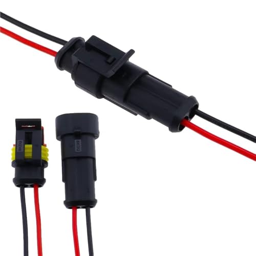Conector coche 2P terminal eléctrico hembra con cable automotriz 4