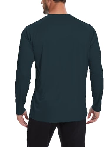 NEYOUQE Men's Sun Protection UPF 50+ Shirts Long Sleeve Running Workout Athletic Gym Shirt UV Swim Fish Rash Guard Hiking2