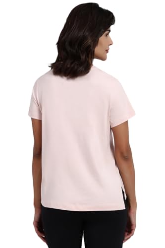 Image of Van Heusen Women's Cotton T-Shirt | Soft Breathable Cotton | Relaxed fit | Lounge Tee| Printed | Round Neck | Short Sleeve| Comfortable Everyday Wear | Style 55432