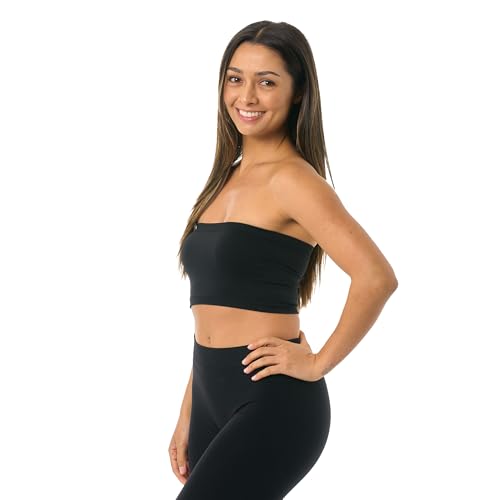 Malibu Sugar Women's Bandeau Tube Top Bras - Seamless Strapless Bra Tube Tops Comfortable and Versatile (Fits Sizes XS-S)